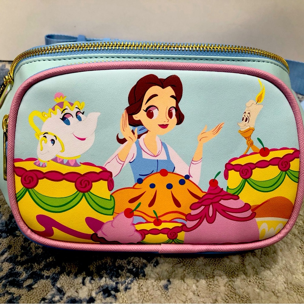 NWOT Beauty and the Beast Loungefly Sling Bag Fanny Pack